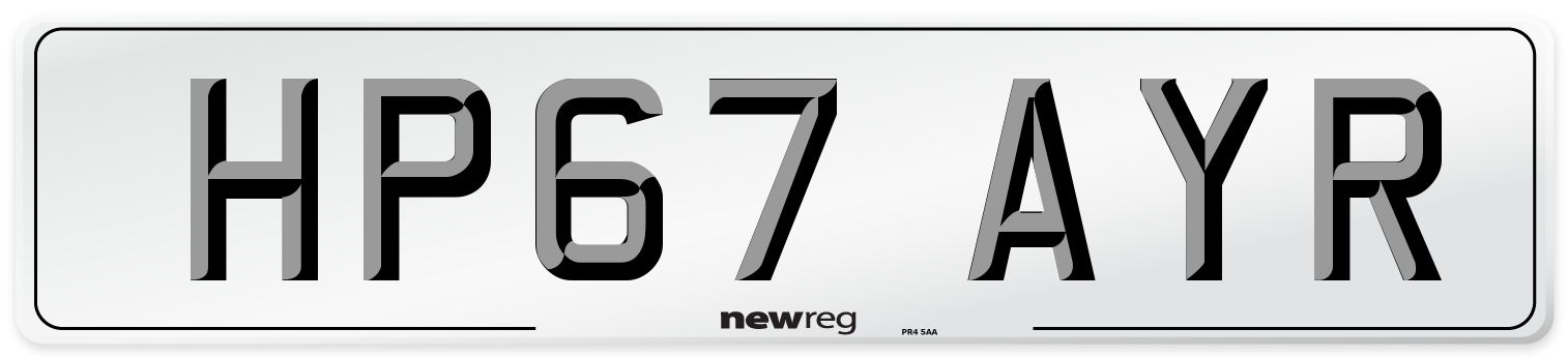 HP67 AYR Number Plate from New Reg